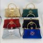 Wedding Fashion rhinestone evening purse luxury new design satin fabric crystal clutch bag elegant banquet clutches