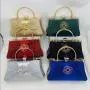 Wedding Fashion rhinestone evening purse luxury new design satin fabric crystal clutch bag elegant banquet clutches