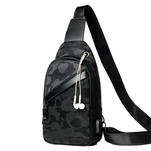 KBW456 Hot Selling New PU Casual Single Shoulder Crossbody Bag Cell Phone Outdoor Sports Travel  Bag Camouflage Men Chest Bag