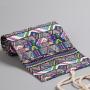HR207 Stationery Ethnic Style Canvas Printing Simple Pen Roll Rope Bag Sketch Color Pencil Curtain Pouch Brush Pen Storage Bag