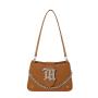 Simple fashion design solid color women's bag 2024 summer new chain sling cross shoulder bag