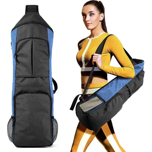Yoga Mat Holder Carrier Yoga Backpack With  Water Bottle Holders Full Zip Yoga Mat Carrying Bag for Women Men Gym Sport Travel
