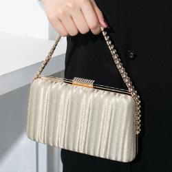 New Ladies Evening Bag Diamond Handbags Women Banquet Dinner Clutch Bag Chain Small Square Bag
