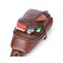 2024 Customized Logo Genuine Leather Chest Bag For Men Shoulder Messenger Purse