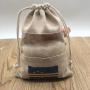 Promotional Jute Drawstring Gift Bag With Transparent PVC Window