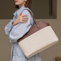 2024 New Arrival Fashion Women's Tote bags Shoulder Bag Leather And Canvas Handbags With Large Capacity