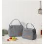 ZWY043 Large Student Food Insulation Storage Bag Waterproof Oxford Portable Lunch Box Bag Simple Outdoor Work Picnic Bento Bag