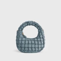 2024 New Women's Winter Down Handbag Puffer Half Moon Bag with Quilted Fashion Crossbody Bags