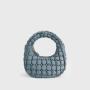 2024 New Women's Winter Down Handbag Puffer Half Moon Bag with Quilted Fashion Crossbody Bags
