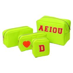 2022 RTS New Products Multi Color Women Makeup Eco Cosmetic Bag Bright Waterproof Toiletry Bag Nylon Zip Pouch Bag