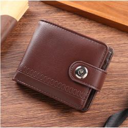 Horizontal wallet for men, PU business style, fashionable, multi-card slot, large capacity, multi-functional card holder