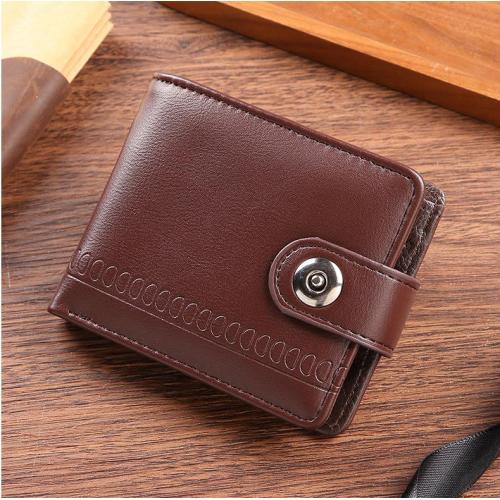 Horizontal wallet for men, PU business style, fashionable, multi-card slot, large capacity, multi-functional card holder