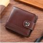 Horizontal wallet for men, PU business style, fashionable, multi-card slot, large capacity, multi-functional card holder