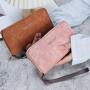 Hot Selling fashion clutch bag luxury money clip factory wholesale print long zipper solid color women's wallet purse woman