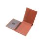 High quality leather men's wallet with flap design with rfid blocking credit card pockets