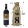 Gelory Manufacturer Supplier 2023 New Jute Fabric Wine Carry Bag Wine Bottle Gift Jute Drawstring Wine Bag