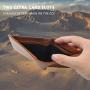 fashion mens credit card atm card holder custom slim rfid genuine leather pull tab minimalist wallet