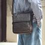Vintage Men's casual handbags crossbody shoulder bag genuine leather bags brown retro cow leather bags for men