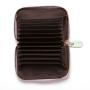 ZHF008 RFID Wallet Colorful Litchi Pattern Women's Organ Handbag Zipper Zero Wallet Bank Card Multi-card Card Cover