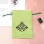 Custom Logo Printed Suede Gift Jewelry Drawstring Bag Luxury Soft Velvet Antique Storage Suede Pouch