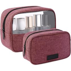 Gelory Portable Toiletry Bag Custom Color Personal Label Logo Makeup Cosmetic Bags Make Up Zipper Pouch