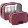 Gelory Portable Toiletry Bag Custom Color Personal Label Logo Makeup Cosmetic Bags Make Up Zipper Pouch