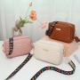 Printed womens Shoulder camera bag 2024 pu leather Ladies crossbody bag fashion small square bag