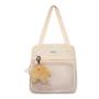 Wholesale Cheap Price Canvas Ita Bags Customized Clear PVC Window Women Tote Bags Girls Shoulder Bag