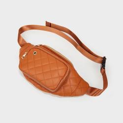 2024 Customized Embroidery PU Leather Fashion Fanny Pack For Unisex Crossbody Bag