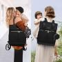LOVEVOOK Custom multi-functional Baby Diaper Bags with Changing Pad Waterproof Fashion Quilted Mommy Bag Backpacks for Mom Dad