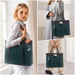 Fashion JFFD 2pc computer bags large lightweight shoulder work tote bags canvas casual school office bags 15.6in laptop tote ha