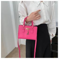 HR549 Woman New Brand PU Leather Bags Deer Decoration Handbag for Women Ladies Little Ornaments Crossbody Shoulder Square Bag