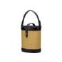 Wholesale Trending Niche Design Pu Handbags Women Shoulder Lady Bag Fashion Small Wheat Straw Bucket Bag Woven  Handbag