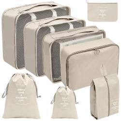 OEM Lightweight Expandable Luggage Suitcase Travel Organizer Bags 9 Set Compression Packing Cubes for Suitcases