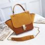 2024 New Stone Pattern Chain Portable Shoulder Bag Korean Version Messenger Wing Bag Bucket Zipper Bag With Lock