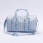 Keymay RTS Stock Custom Logo Large Capacity Handbag Plaid Weekend Travel Bag Weekend Duffel Bags Gingham Ruffle Duffel Bag