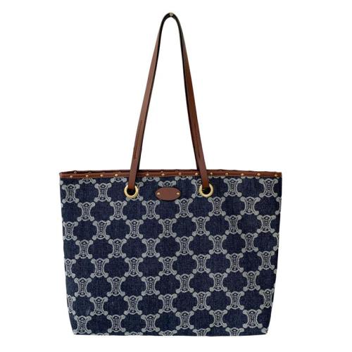 2024 new denim luxury handbag women's brand fashion print shoulder design women's bag