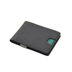 Minimalist nice carbon leather slim card holder wallet rfid id card holder wallet