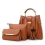 CCF87 New Fashion Women Messenger Bag Portable Lady Handbag 3Pcs Bag Sets PU Leather Handbag Sets For Women