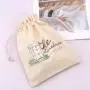 Reusable Organic Cotton Drawstring Toys Christmas Gift Bag Natural Custom Logo Pcrinted Muslin Packaging Dust Cotton Pouch