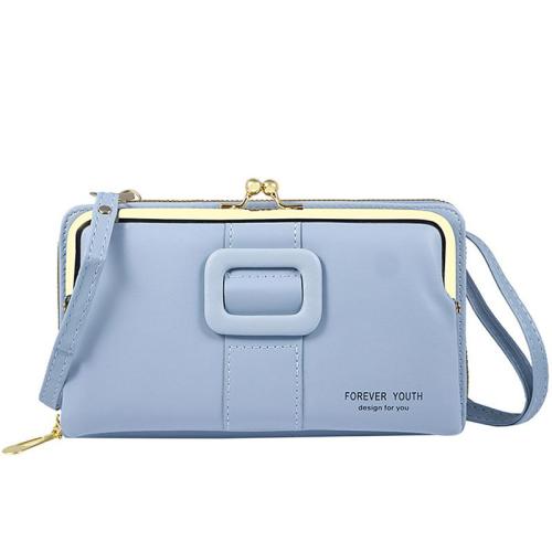 HR590 Women's Wallet With Long Zipper Buckle PU Leather Girls' Handheld Money Clip Wallet Ladies Card Holder Gift Phone Purse