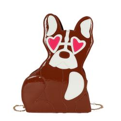 Fashion Chain Strap Shoulder Sling Bags for Women Luxury Small Phone Handbags Custom Dog Shape Crossbody Bag