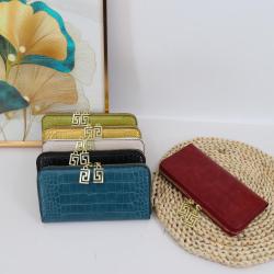 Fashion clutch bags long zipper cell phone clutch purse crocodile card wallet women designer long zipper ladies wallet 20 cm