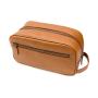 Custom Leather Toiletry Kit Beauty Cosmetic Make Up Toiletry Makeup Bag With 2 Zippered Closures for Men & Women
