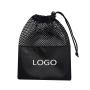 Wholesale Custom Logo Durable Black Drawstring Nylon Mesh Bag Gym Travel Sports Luggage Storage Net Bag