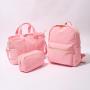 Factory Solid Color Corduroy Backpack Machine Washable Weekender Backpacks Unisex Kids Teenagers Book Bag Students School Bags