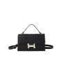 Popular Premium Ladies Bag 2024 New Retro Underarm Small Square Bag H Buckle Lock Shoulder Crossbody Bags