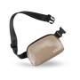 custom trendy unisex travel waterproof travel waist fanny pack chest bag slim pu leather 1l everywhere mini belt bag