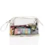 Gelory High Quality Travel Clear Makeup Bag Customized Logo Transparent Plastic PVC Zipper Cosmetic Toiletry Bag Waterproof
