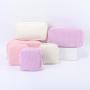 Keymay Stock 4 Colors Fashion Girls Makeup Cosmetic Bag Set Custom Logo Designer Zipper Travel Cute Corduroy Makeup Pouch